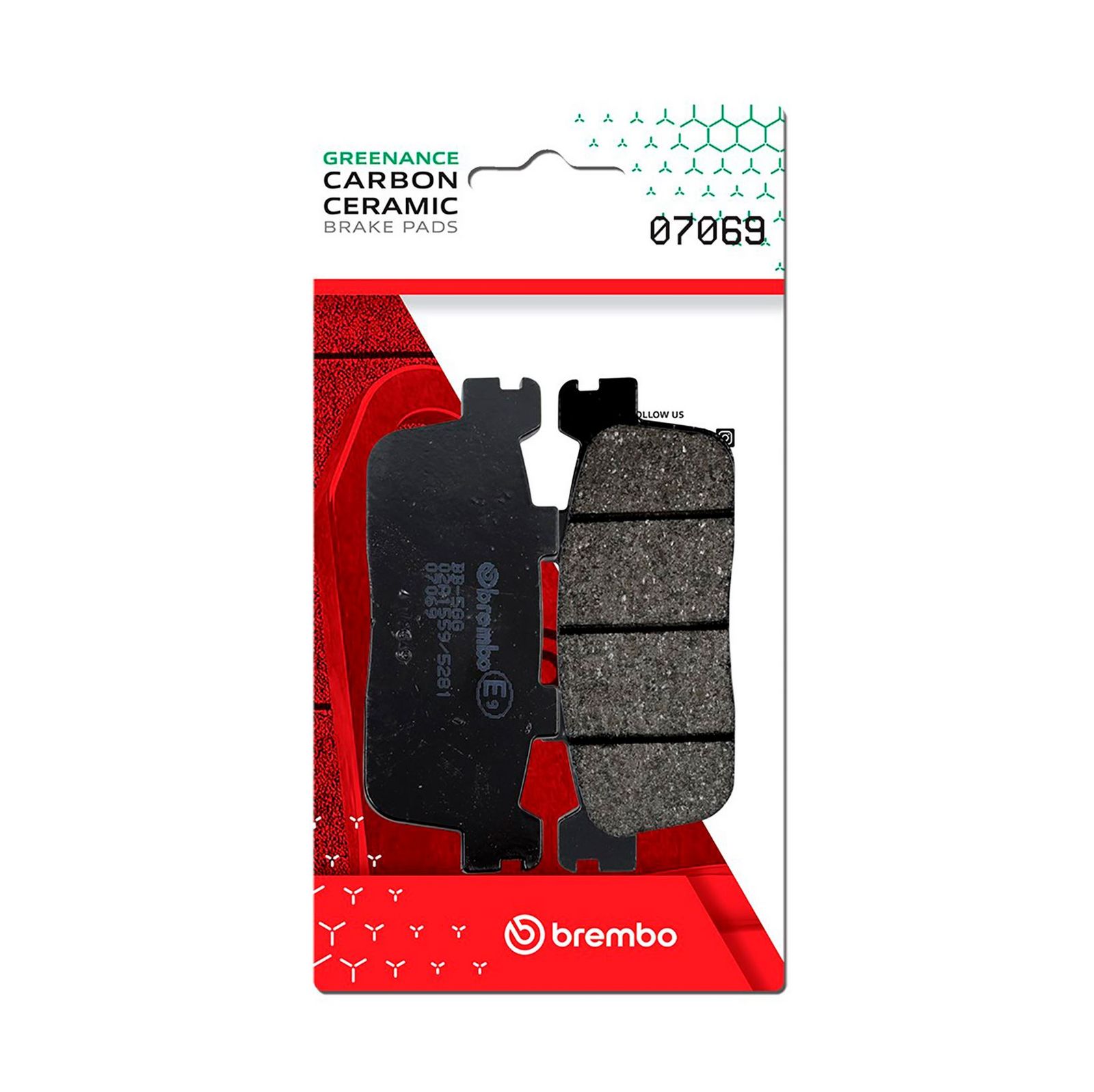 BREMBO 07069 - Bremsbelagsatz, Scheibenbremse