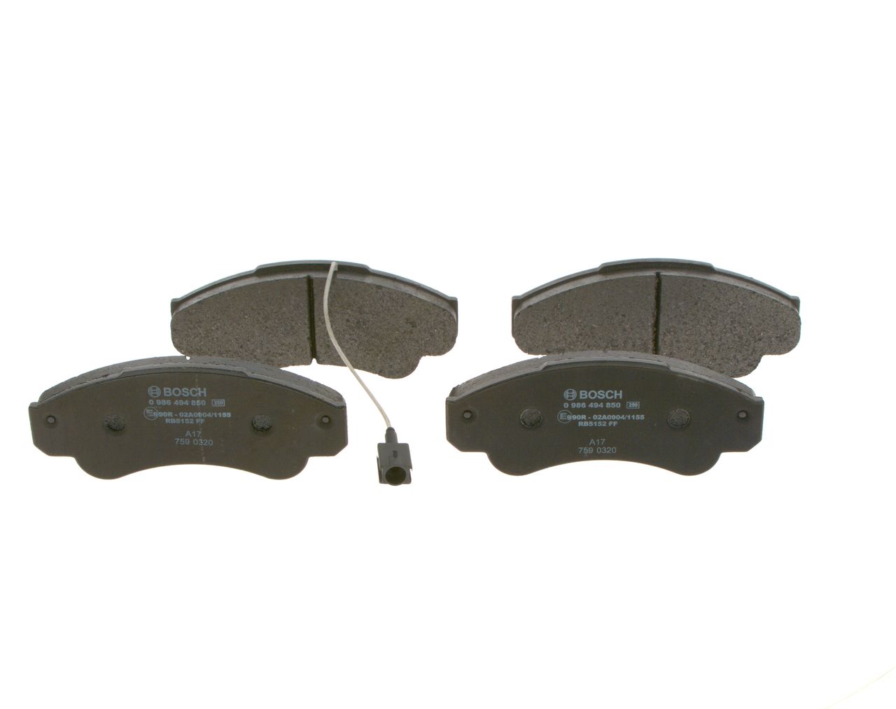 BOSCH 0 986 494 850 - Bremsbelagsatz, Scheibenbremse