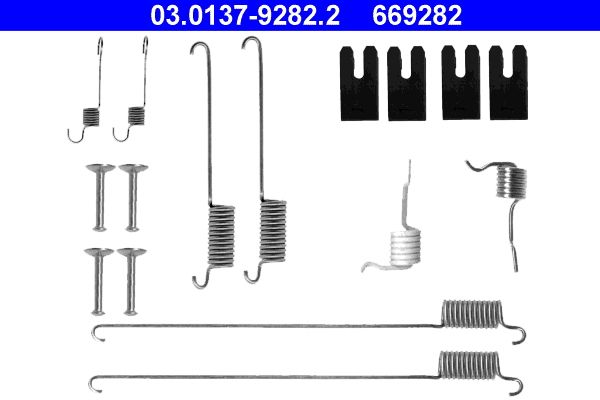 ATE 03.0137-9282.2 - Zubehörsatz, Bremsbacken