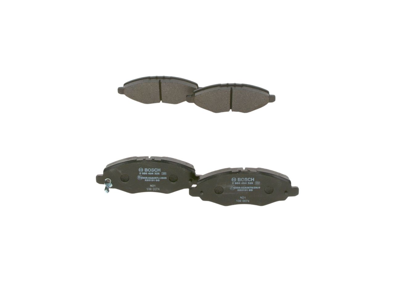 BOSCH 0 986 494 326 - Bremsbelagsatz, Scheibenbremse