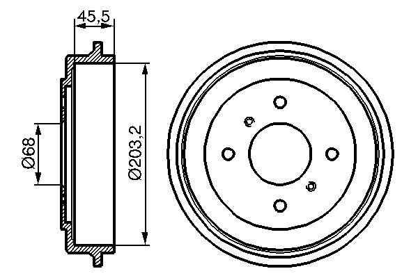 BOSCH 0 986 477 136 - Bremstrommel