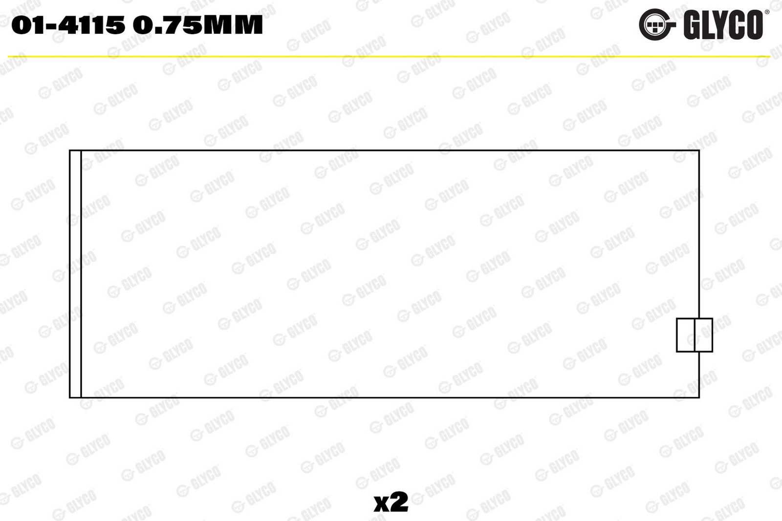 GLYCO 01-4115 0.75mm - Pleuellagerschale