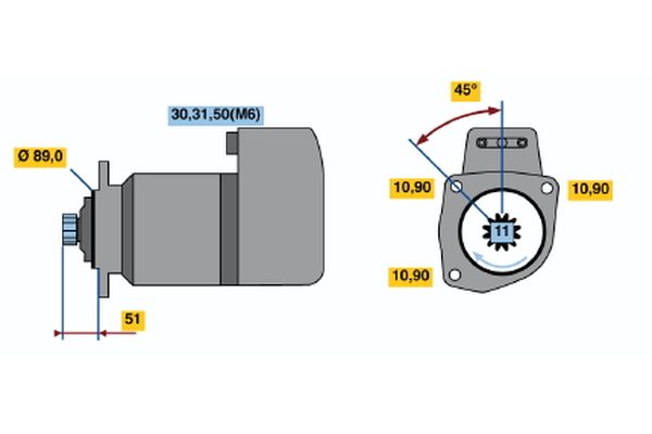 BOSCH 0 001 416 038 - Starter