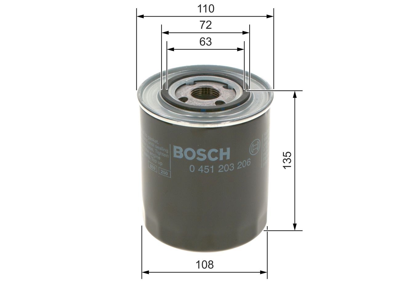 BOSCH 0 451 203 206 - Ölfilter
