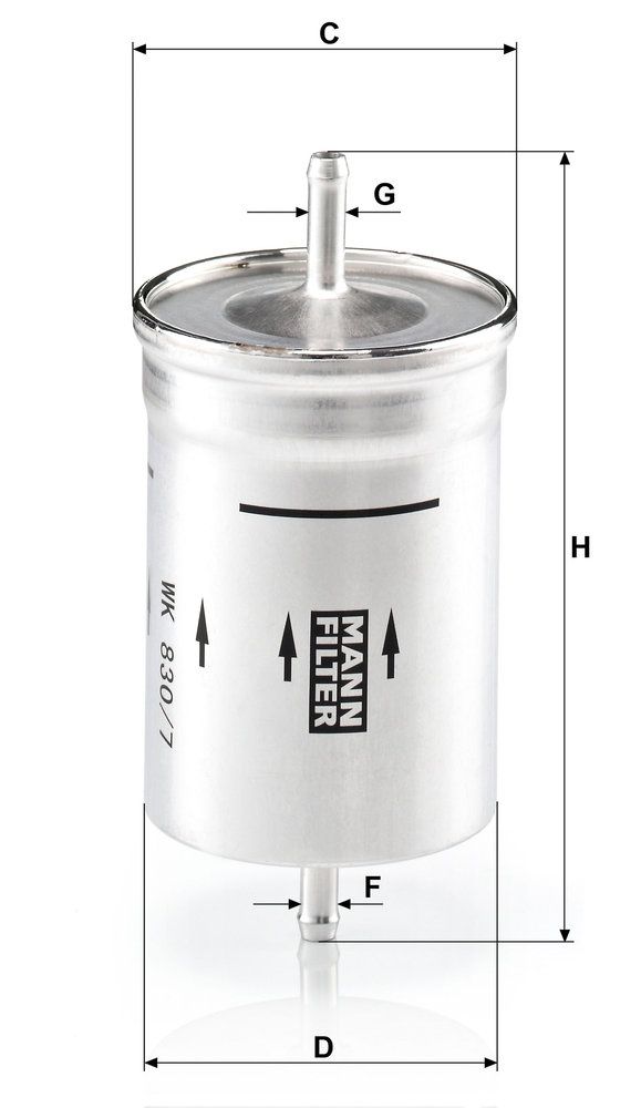 MANN-FILTER WK 830/7 - Kraftstofffilter