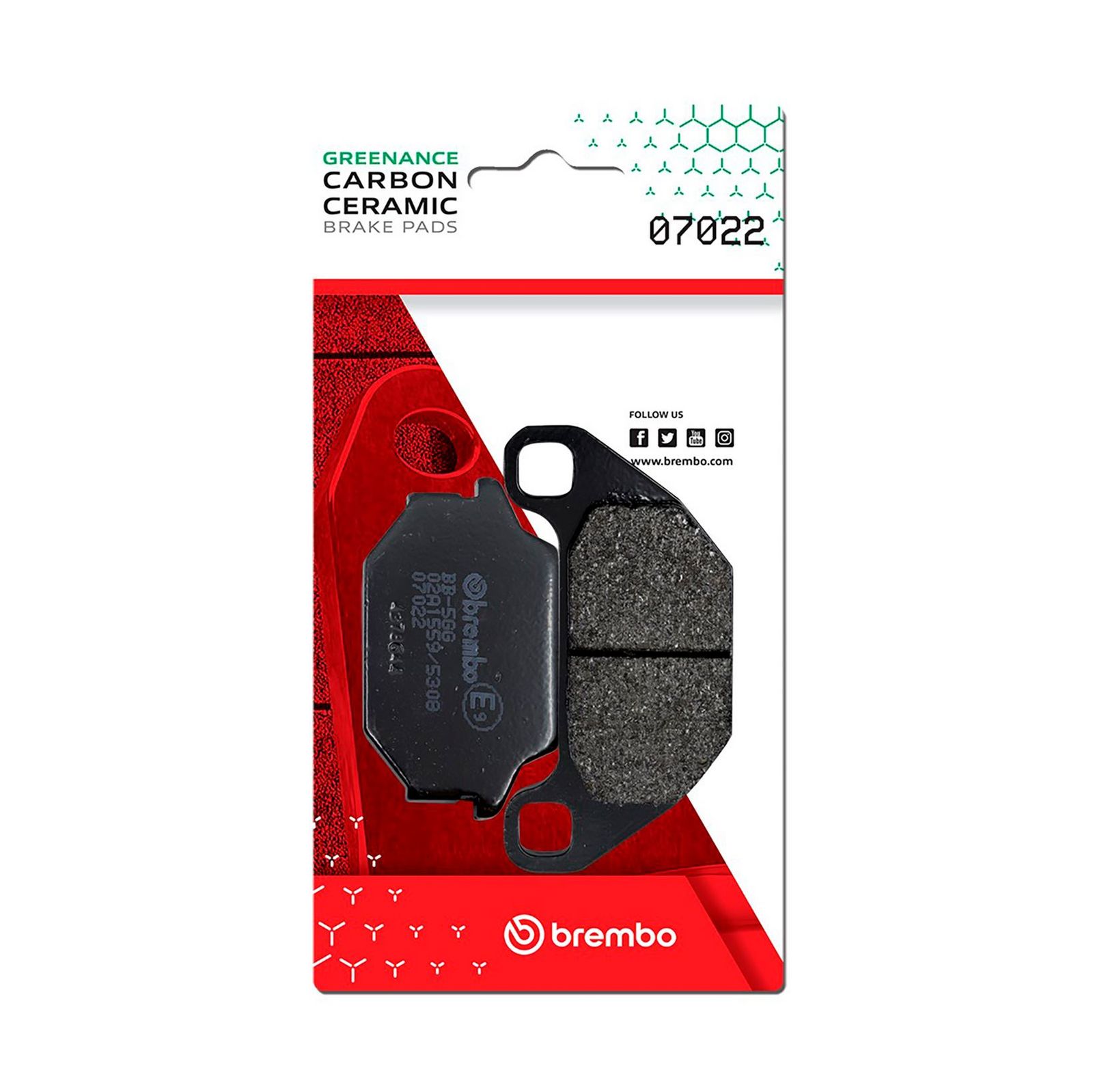 BREMBO 07022 - Bremsbelagsatz, Scheibenbremse