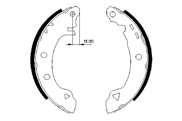 BOSCH 0 986 487 295 - Bremsbackensatz