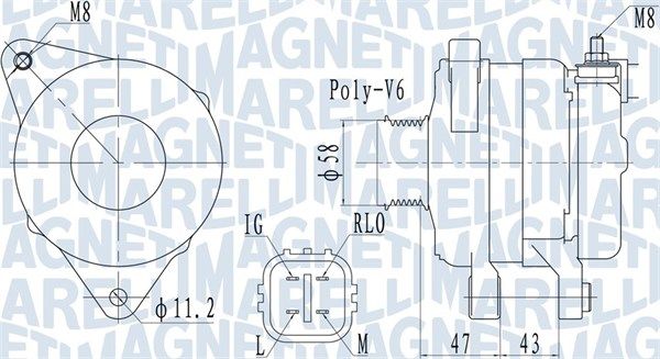 MAGNETI MARELLI 063732097010 - Generator