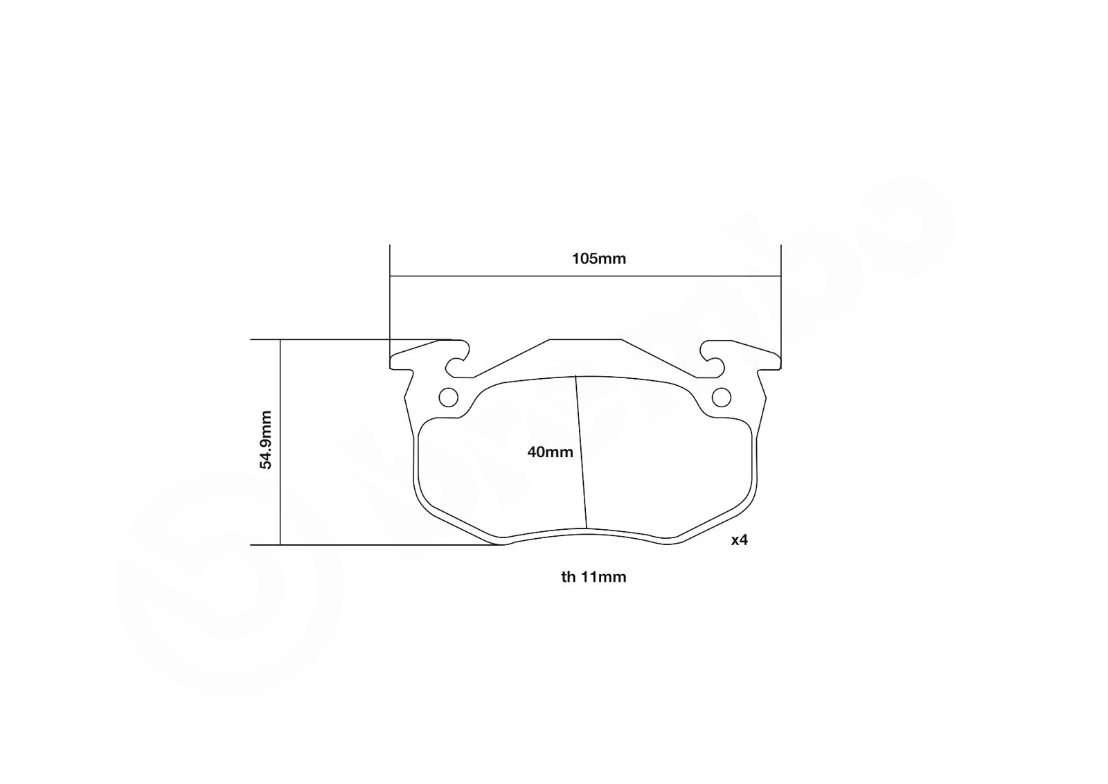BREMBO 07.B315.13 - Hochleistungs-Bremsbelagsatz