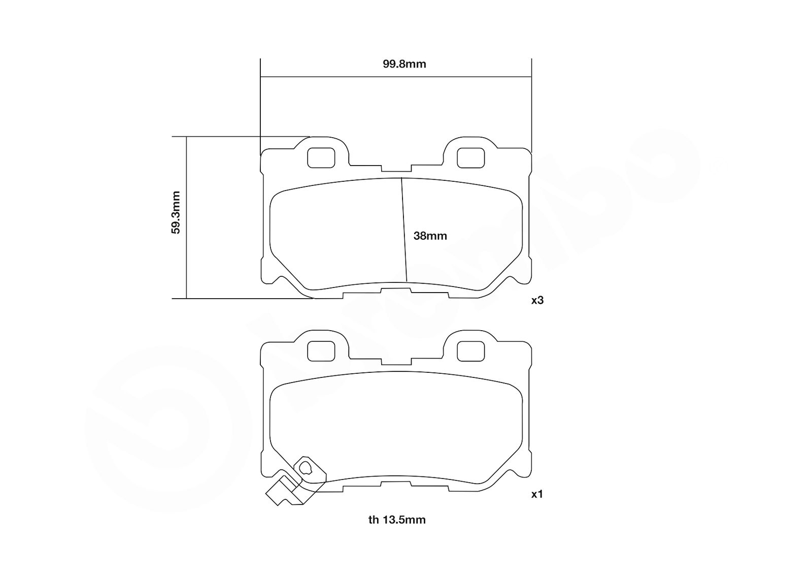 BREMBO 07.B315.40 - Hochleistungs-Bremsbelagsatz