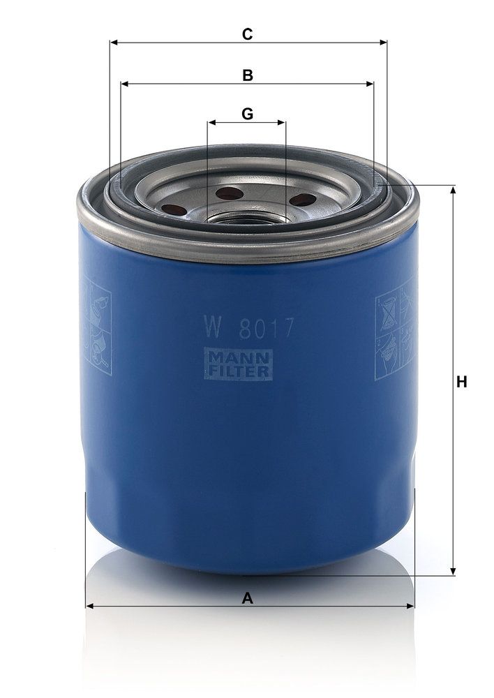 MANN-FILTER W 8017 - Ölfilter