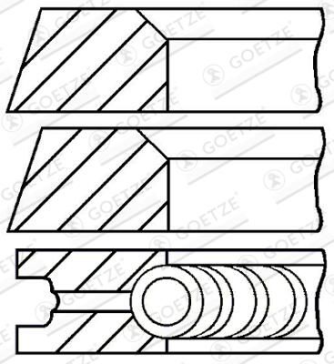 GOETZE ENGINE 08-325300-00 - Kolbenringsatz