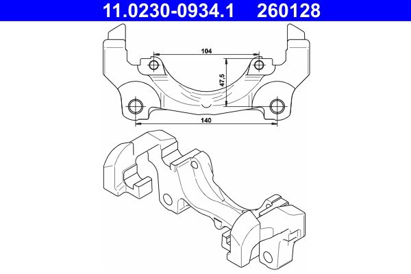 ATE 11.0230-0934.1 - Halter, Bremssattel