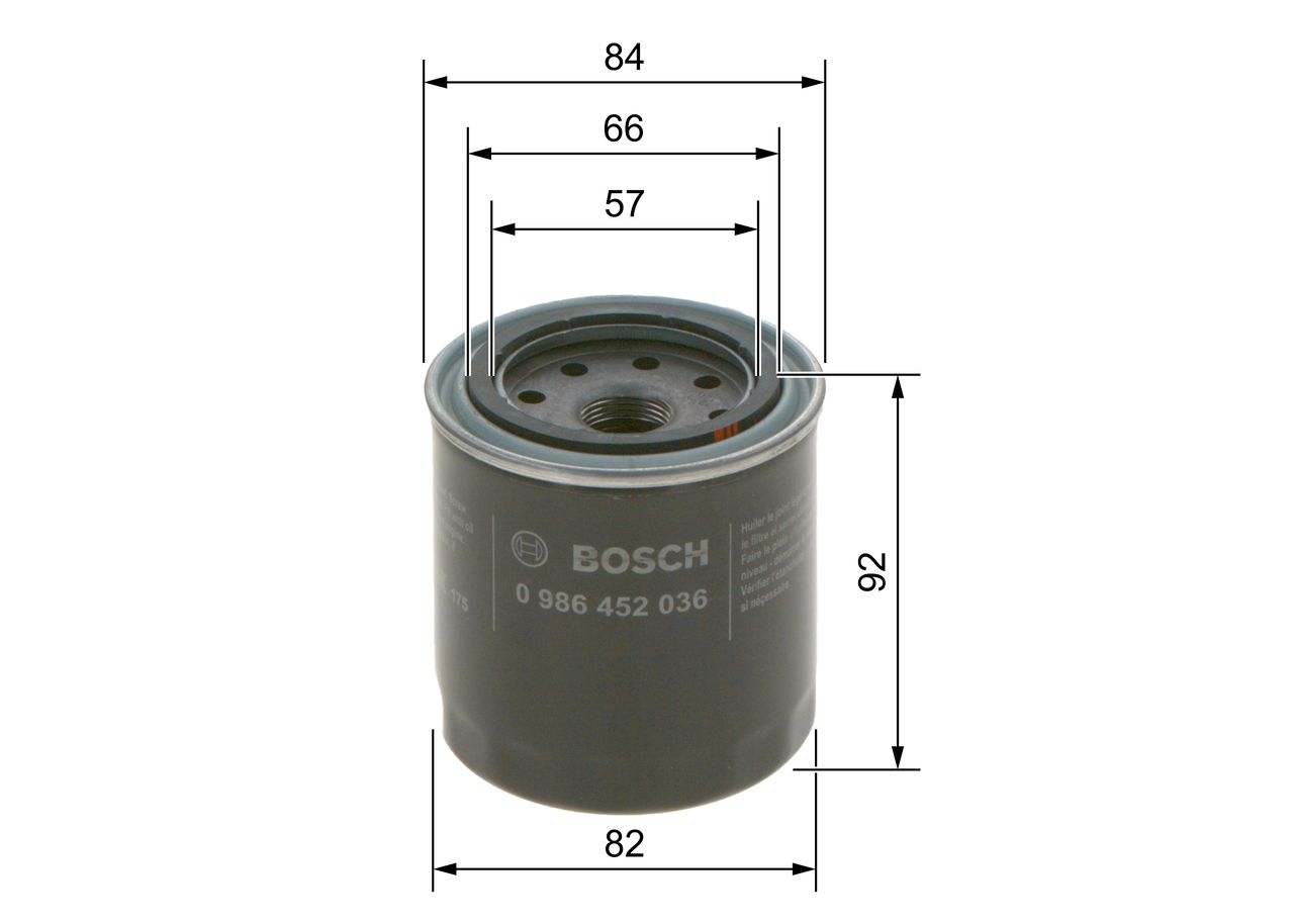 BOSCH 0 986 452 036 - Ölfilter