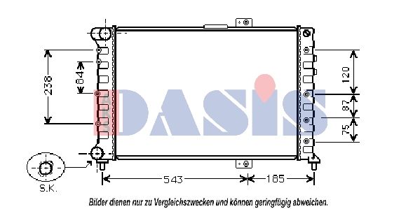 AKS DASIS 011060N - Kühler, Motorkühlung