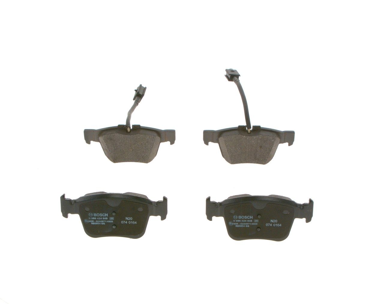 BOSCH 0 986 424 848 - Bremsbelagsatz, Scheibenbremse