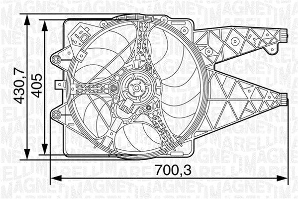 MAGNETI MARELLI 069422446010 - Lüfter, Motorkühlung