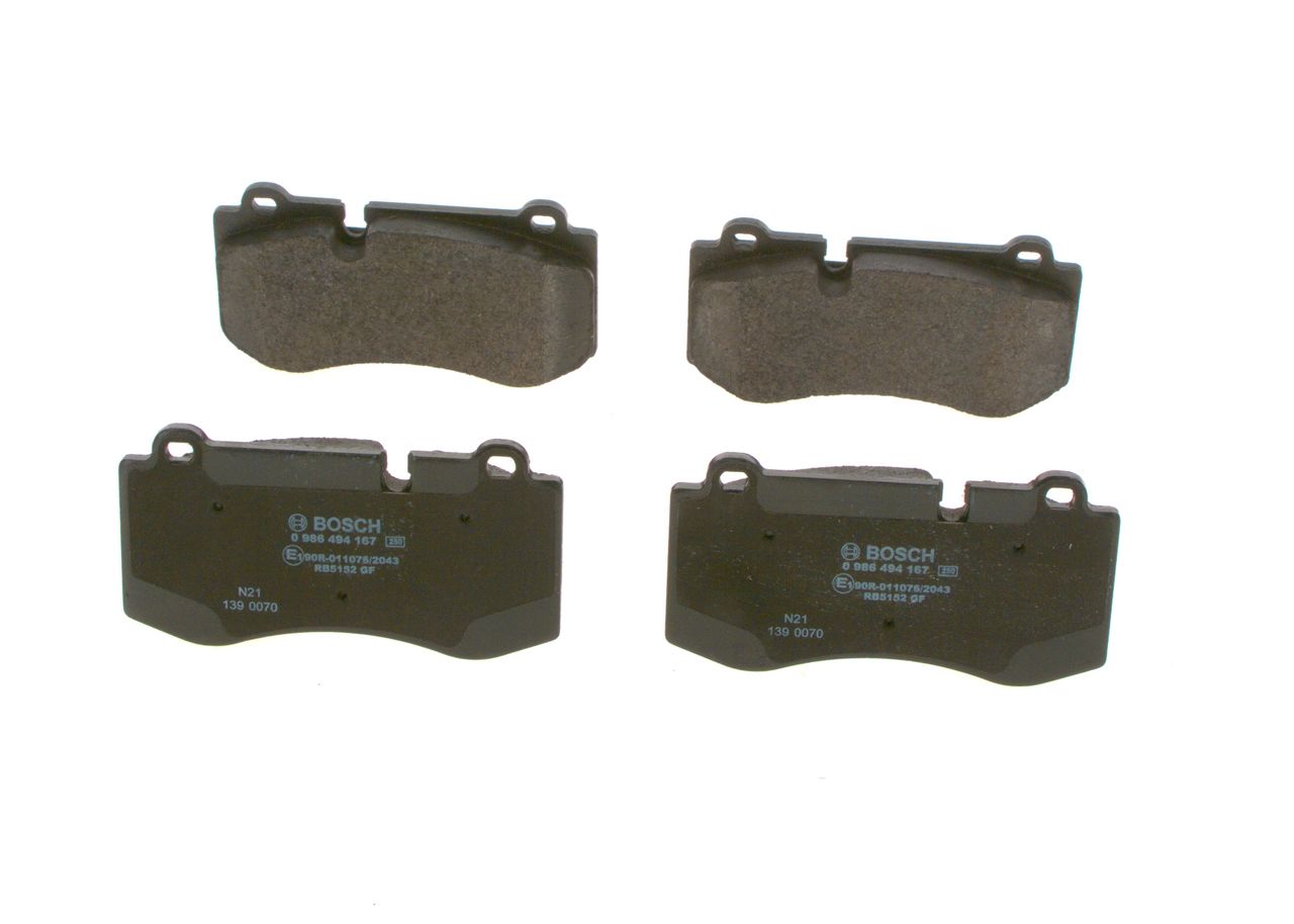 BOSCH 0 986 494 167 - Bremsbelagsatz, Scheibenbremse