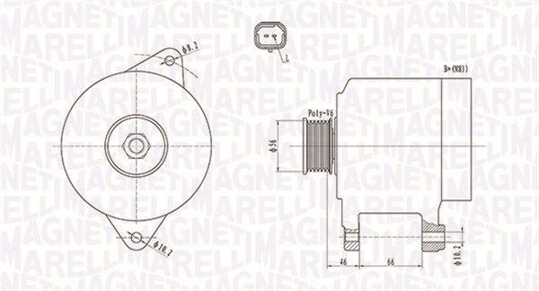 MAGNETI MARELLI 063731653010 - Generator