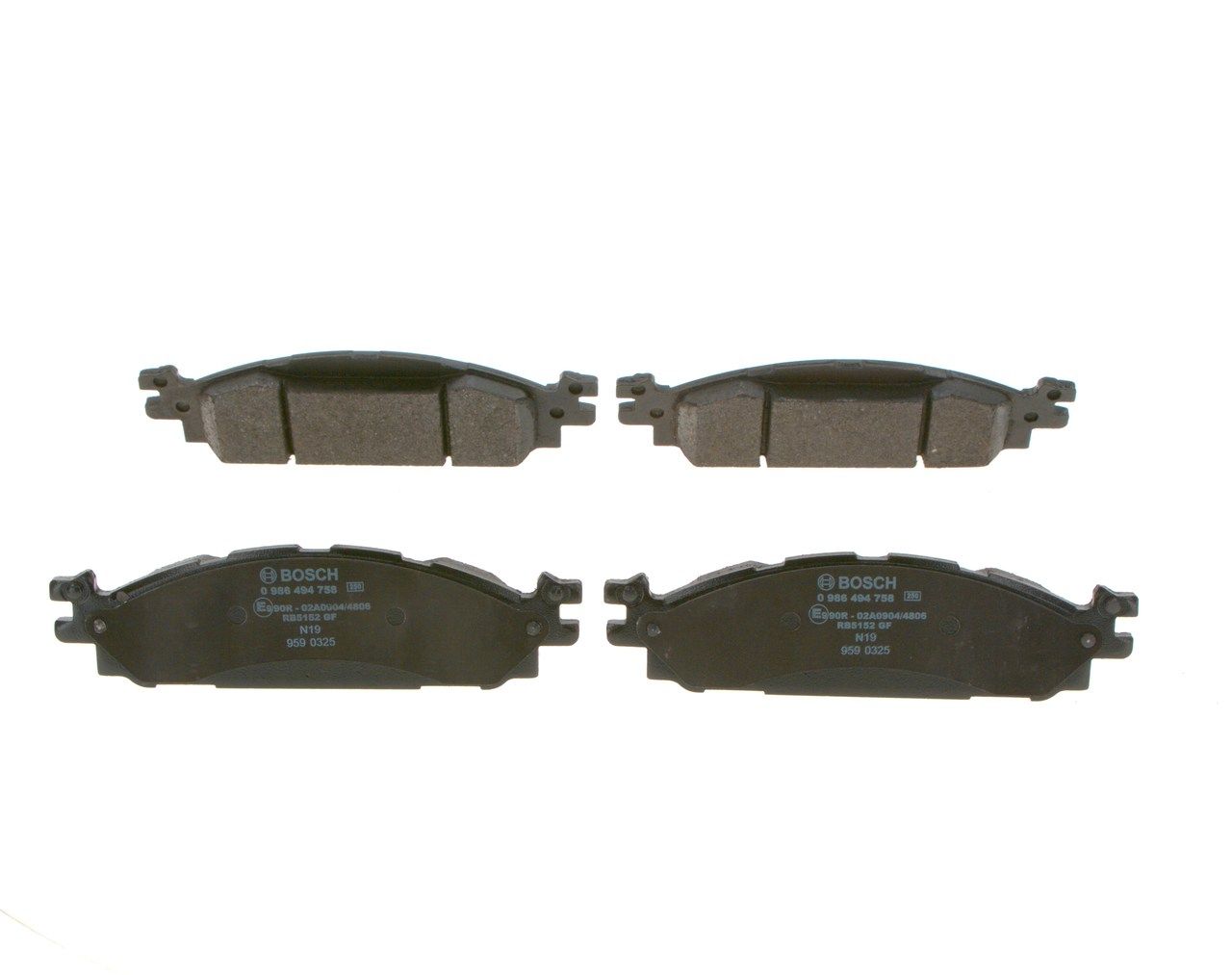 BOSCH 0 986 494 758 - Bremsbelagsatz, Scheibenbremse