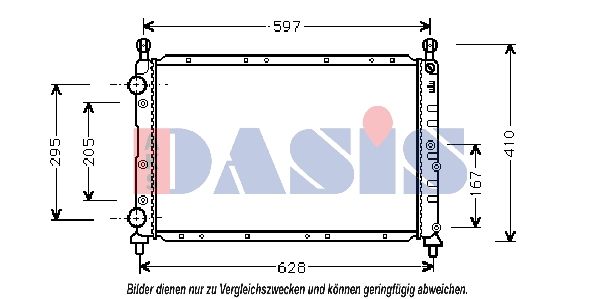 AKS DASIS 010360N - Kühler, Motorkühlung