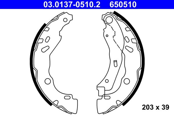 ATE 03.0137-0510.2 - Bremsbackensatz