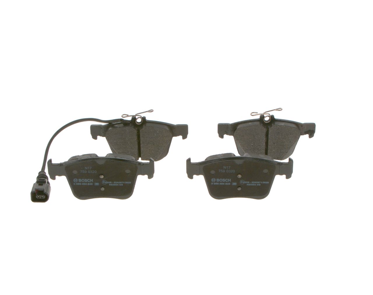 BOSCH 0 986 494 835 - Bremsbelagsatz, Scheibenbremse