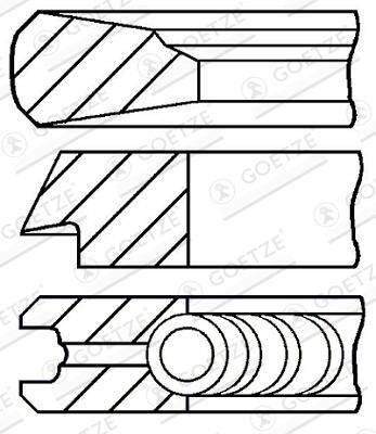 GOETZE ENGINE 08-325600-00 - Kolbenringsatz