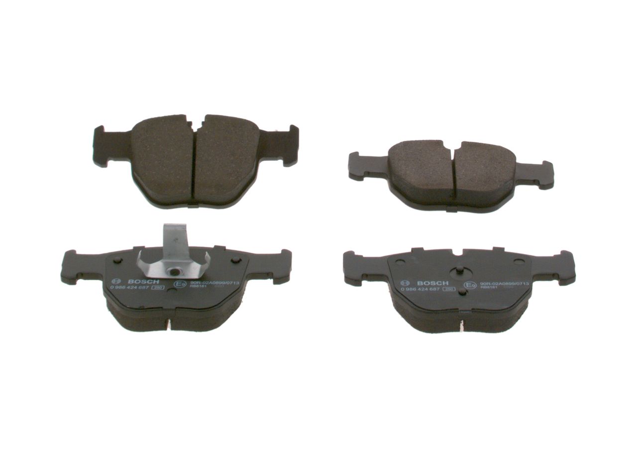 BOSCH 0 986 424 687 - Bremsbelagsatz, Scheibenbremse