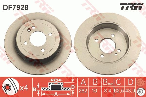TRW DF7928 - Bremsscheibe