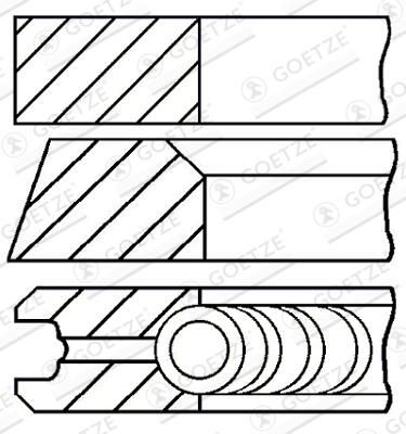 GOETZE ENGINE 08-428707-00 - Kolbenringsatz