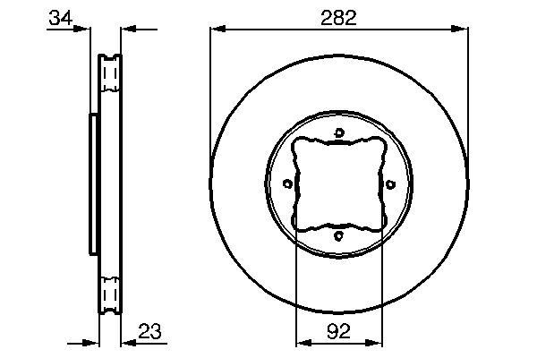BOSCH 0 986 478 448 - Bremsscheibe