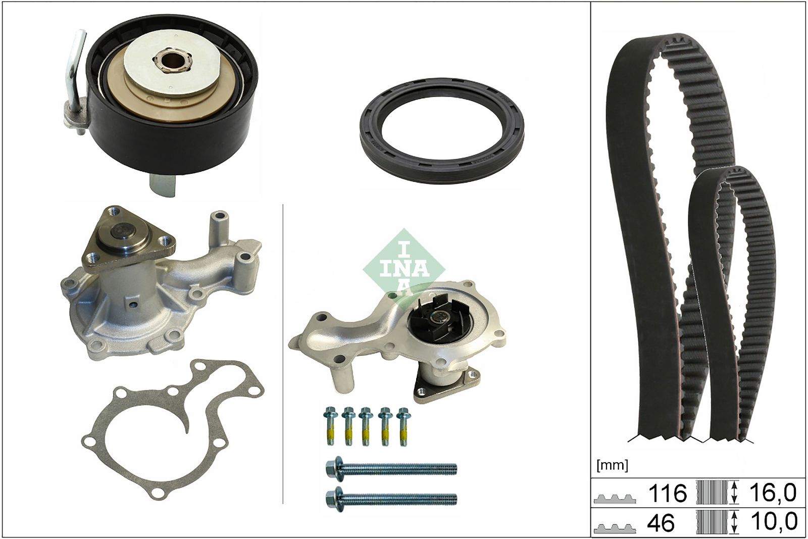 Schaeffler INA 530 0958 30 - Wasserpumpe + Zahnriemensatz