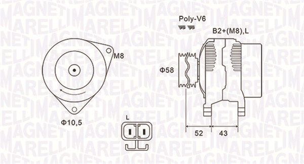 MAGNETI MARELLI 063731903010 - Generator