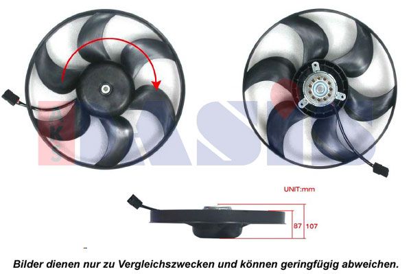 AKS DASIS 128087N - Lüfter, Motorkühlung