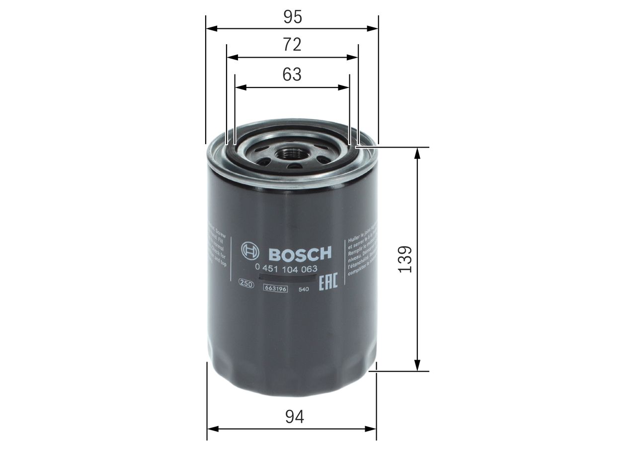 BOSCH 0 451 104 063 - Ölfilter