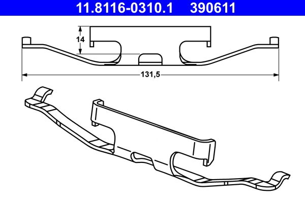 ATE 11.8116-0310.1 - Feder, Bremssattel
