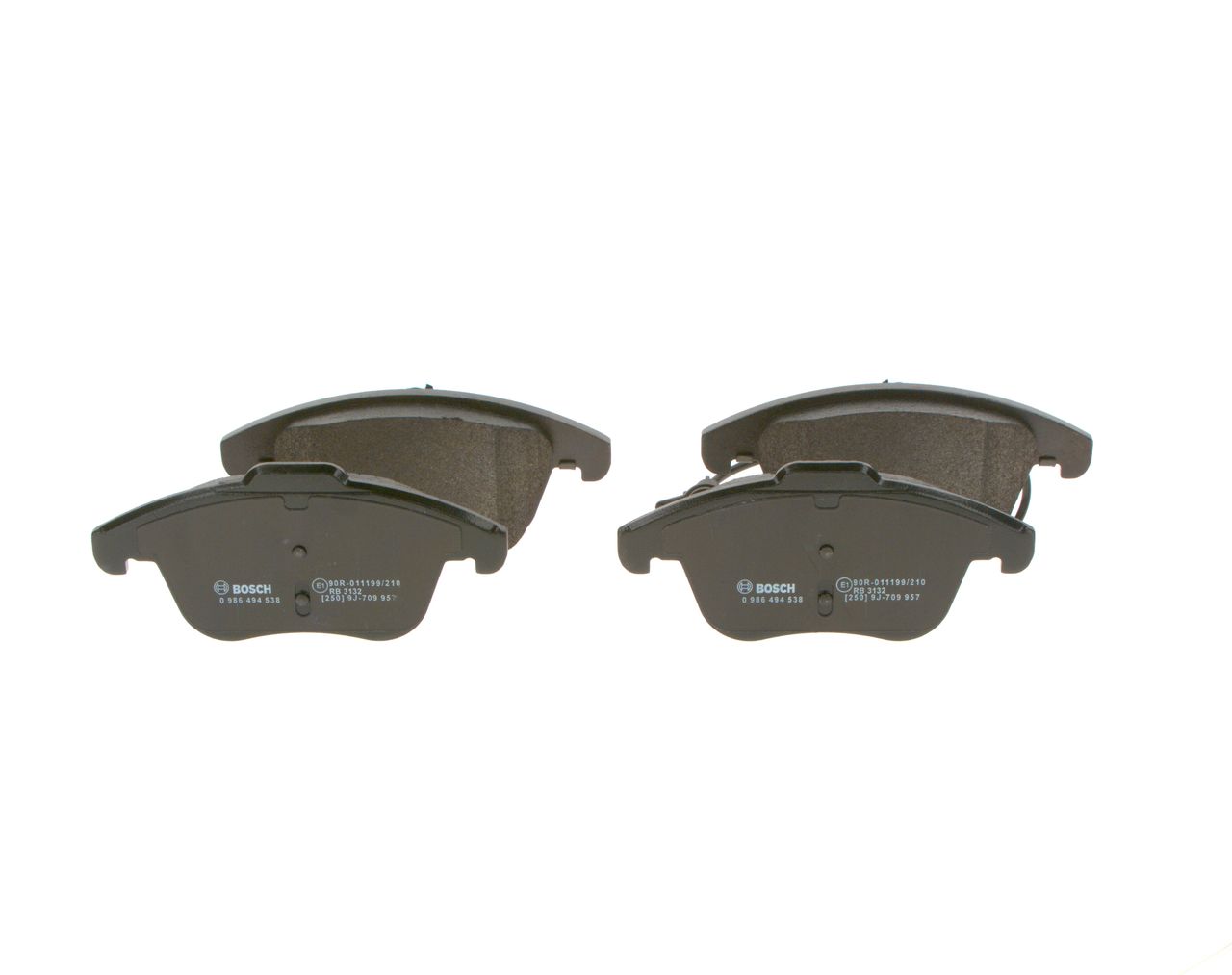 BOSCH 0 986 494 538 - Bremsbelagsatz, Scheibenbremse