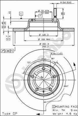 BREMBO 08.4070.20 - Bremsscheibe