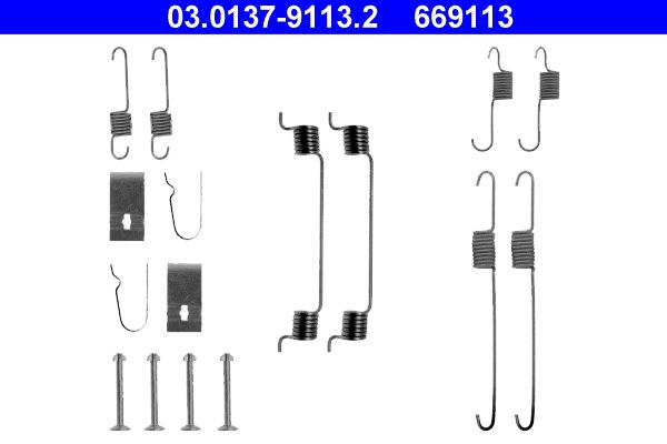 ATE 03.0137-9113.2 - Zubehörsatz, Bremsbacken