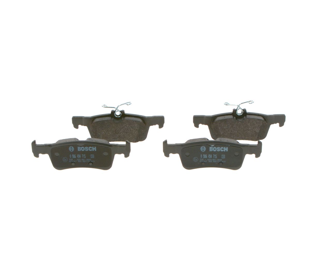 BOSCH 0 986 494 715 - Bremsbelagsatz, Scheibenbremse