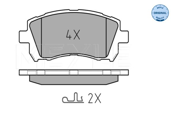 MEYLE 025 235 5817/W - Bremsbelagsatz, Scheibenbremse