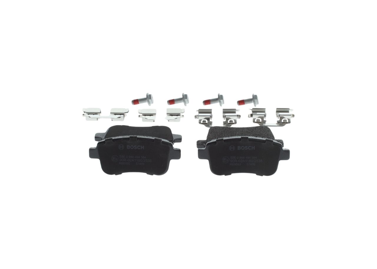 BOSCH 0 986 494 384 - Bremsbelagsatz, Scheibenbremse