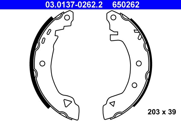 ATE 03.0137-0262.2 - Bremsbackensatz