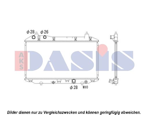 AKS DASIS 100058N - Kühler, Motorkühlung
