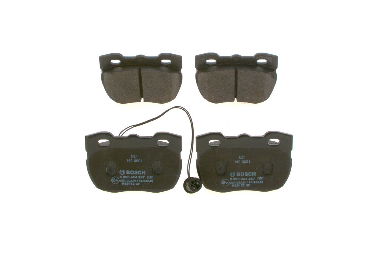 BOSCH 0 986 424 287 - Bremsbelagsatz, Scheibenbremse