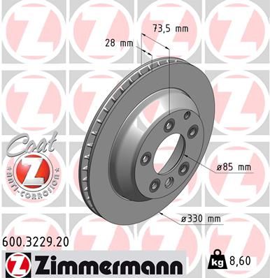ZIMMERMANN 600.3229.20 - Bremsscheibe
