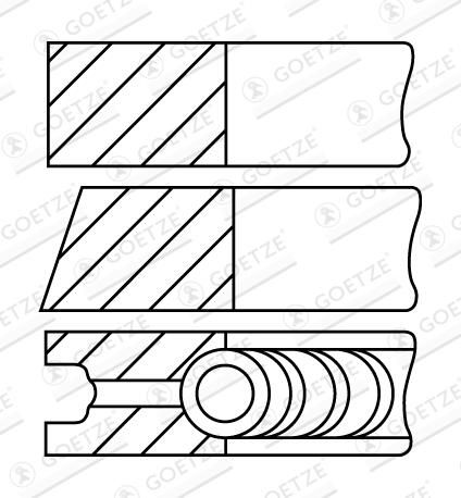 GOETZE ENGINE 08-436300-10 - Kolbenringsatz