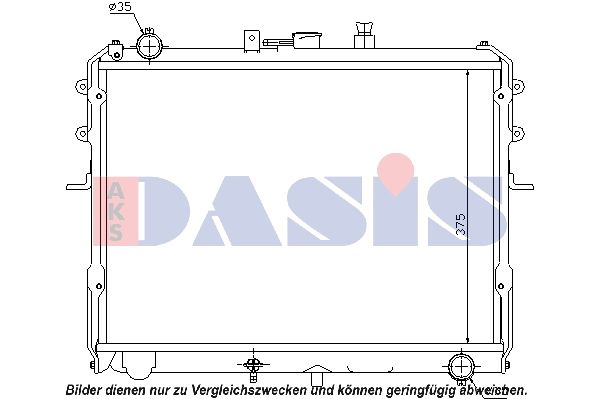 AKS DASIS 110054N - Kühler, Motorkühlung