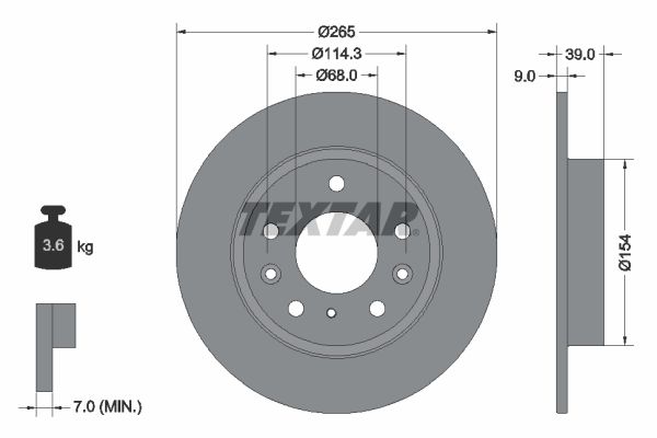 TEXTAR 92324703 - Bremsscheibe